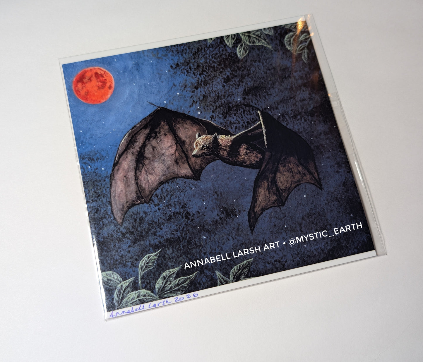 Nocturnal (Red Moon Version) 5"x5" Prints