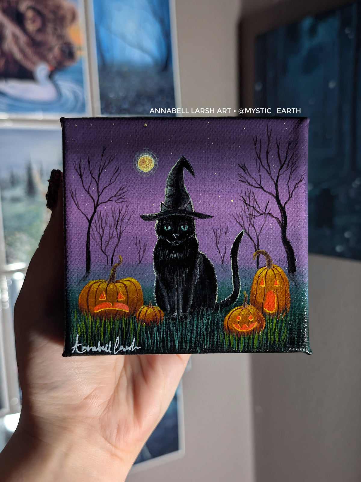 Witches Familiar 4" Painting 37/50