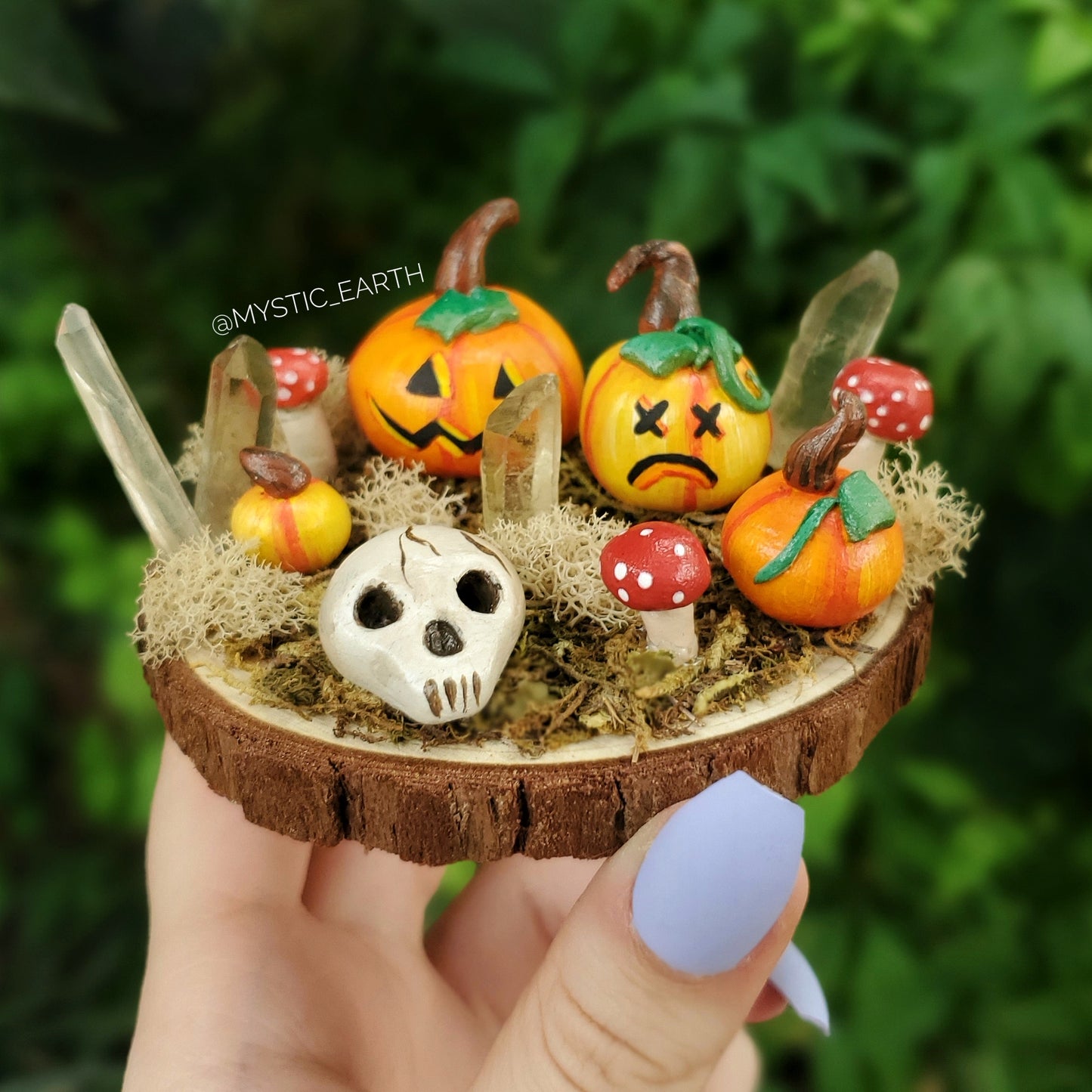 Skull Mushroom & Pumpkin Garden