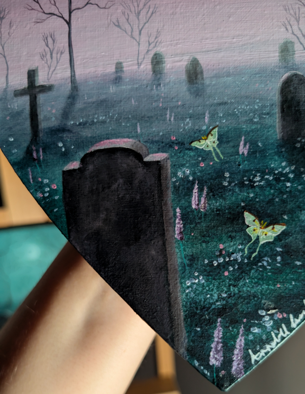 Luna Cemetery 8" Painting