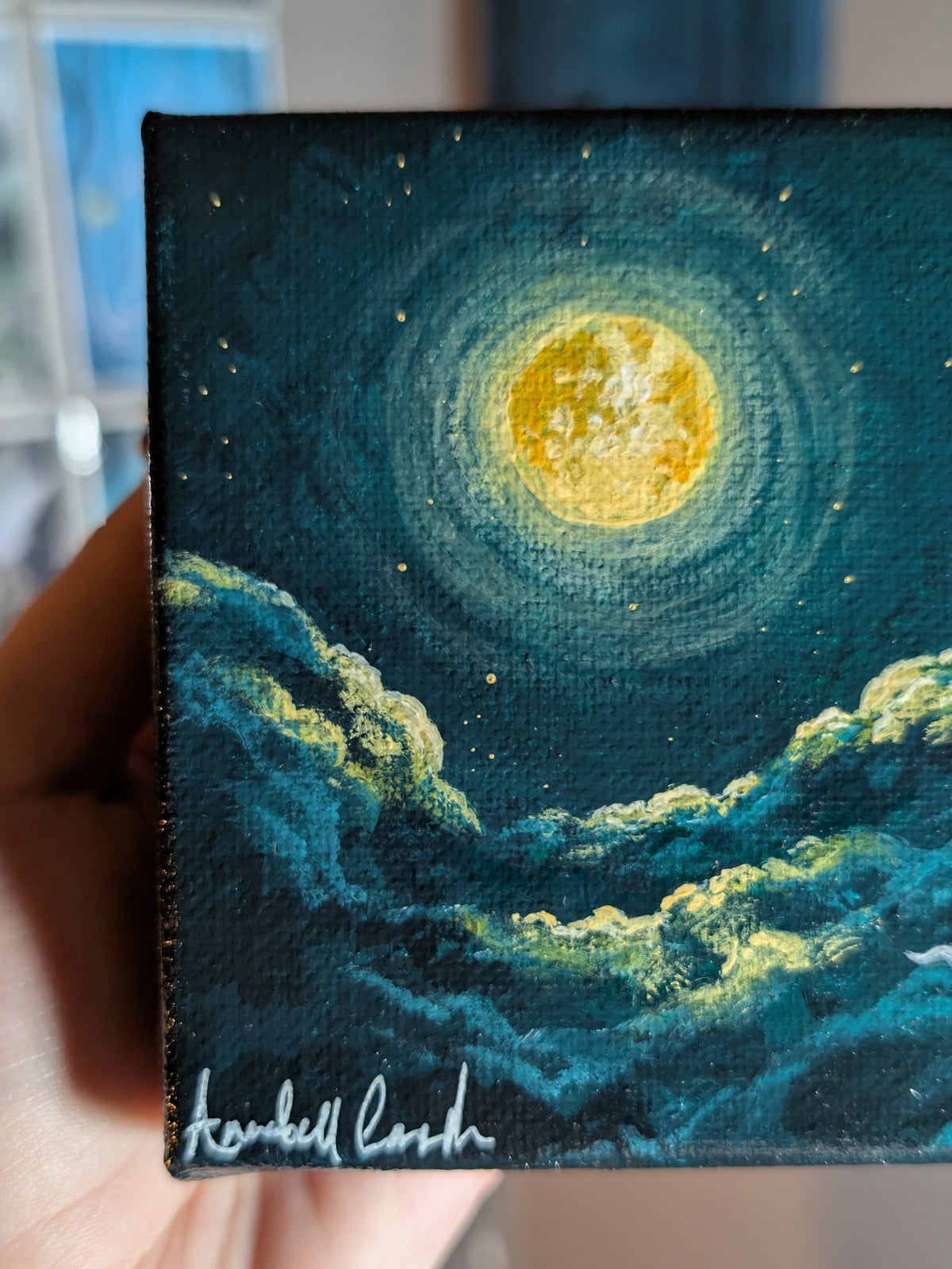 A Ghostly Night 4" Painting 10/50