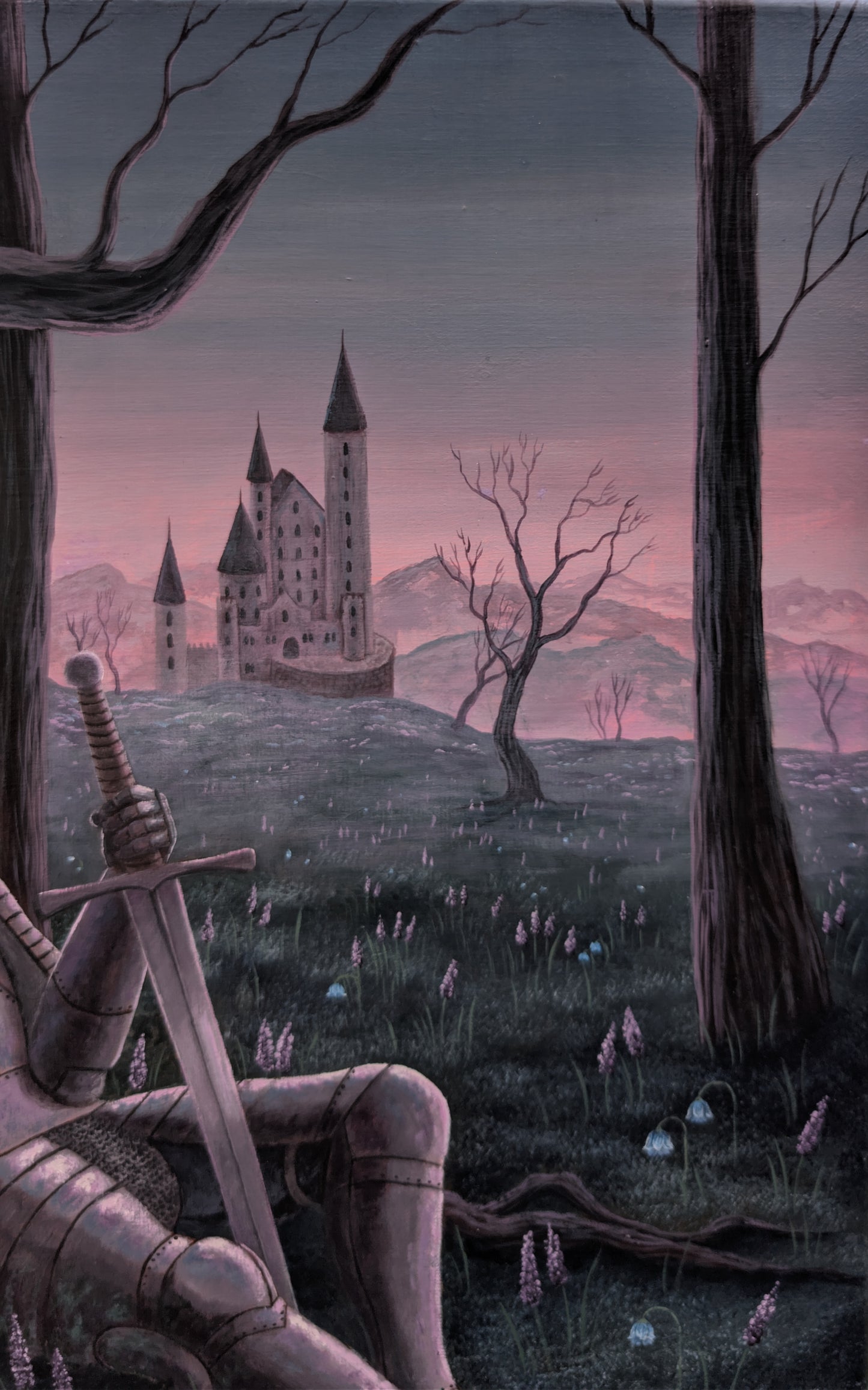 Fallen Knight 14"x14" Painting