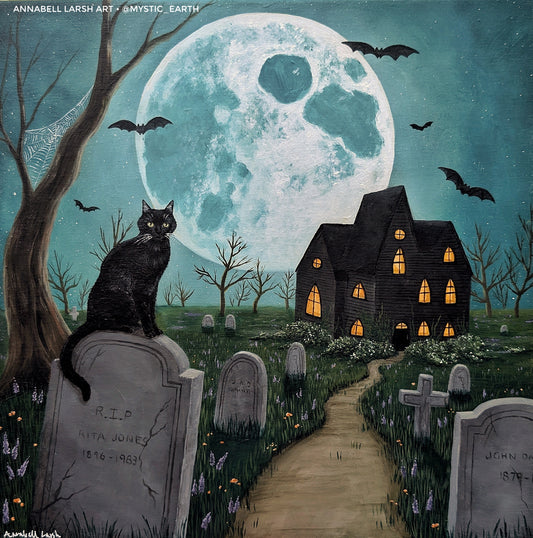 Black Cat Cemetery Prints