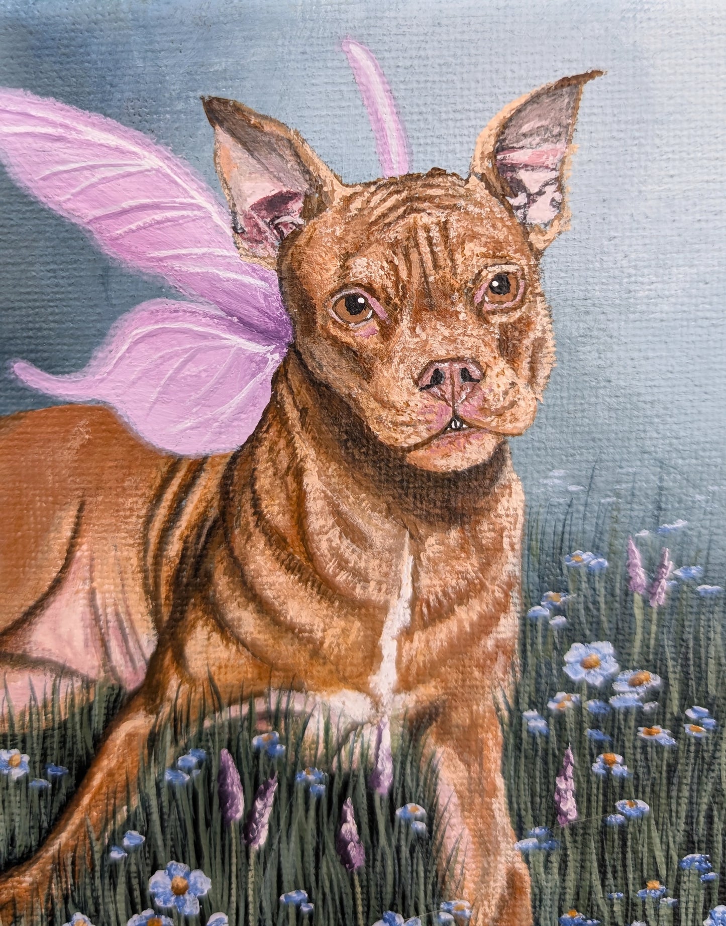 The Pittie Fairy Painting 5"x7"