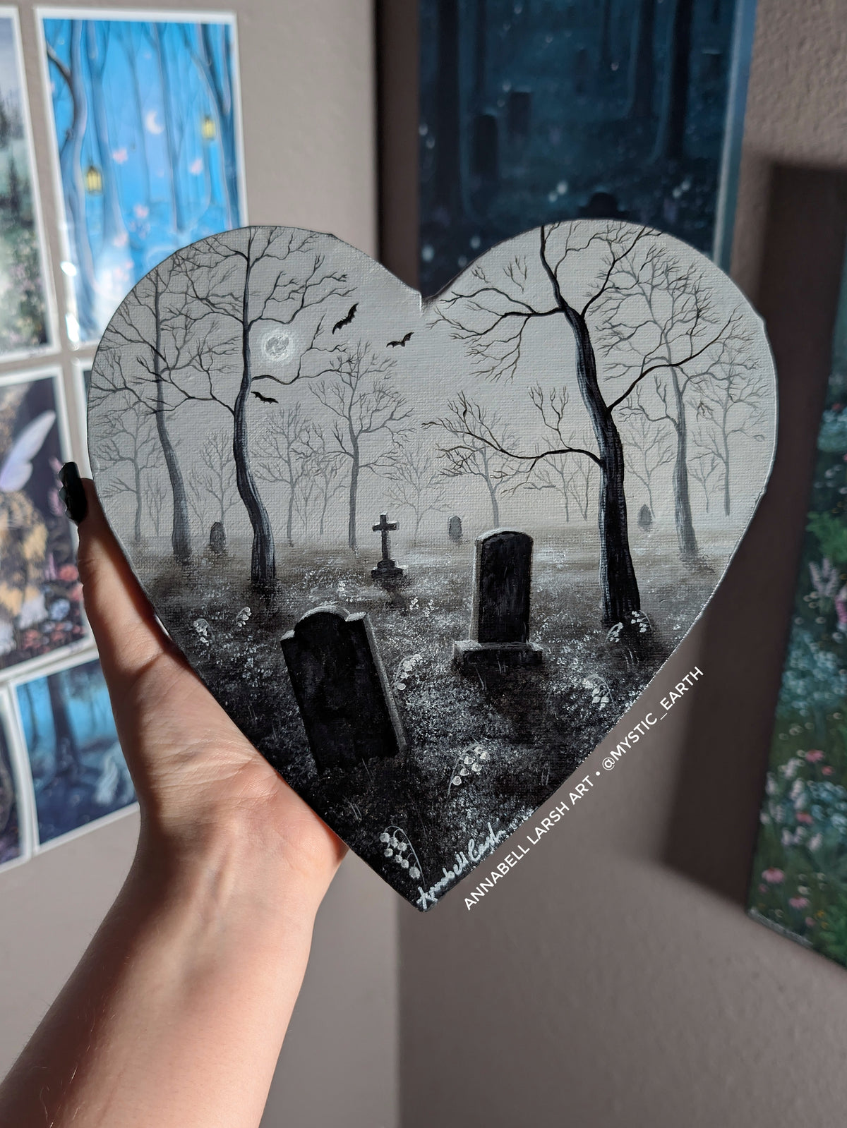 Veil Cemetery 8" Painting
