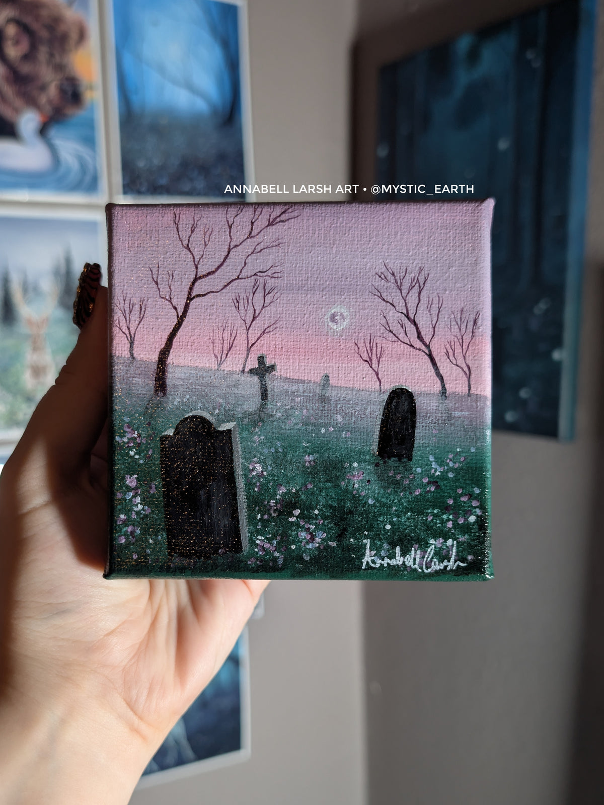 Pastel Cemetery 4" Painting 33/50