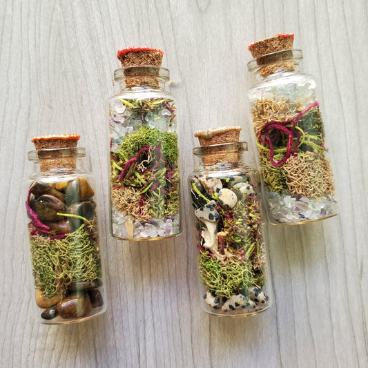 Mini Crystal Terrarium Jars