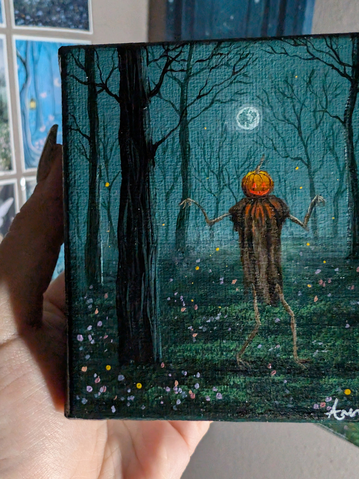 Scarecrow Come to Life 4" Painting 50/50