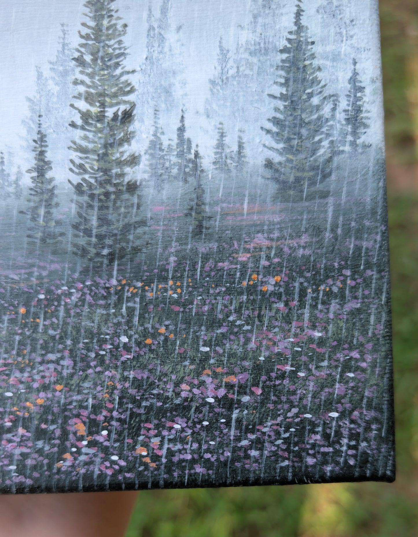 Gentle Rain 6"x6" Painting