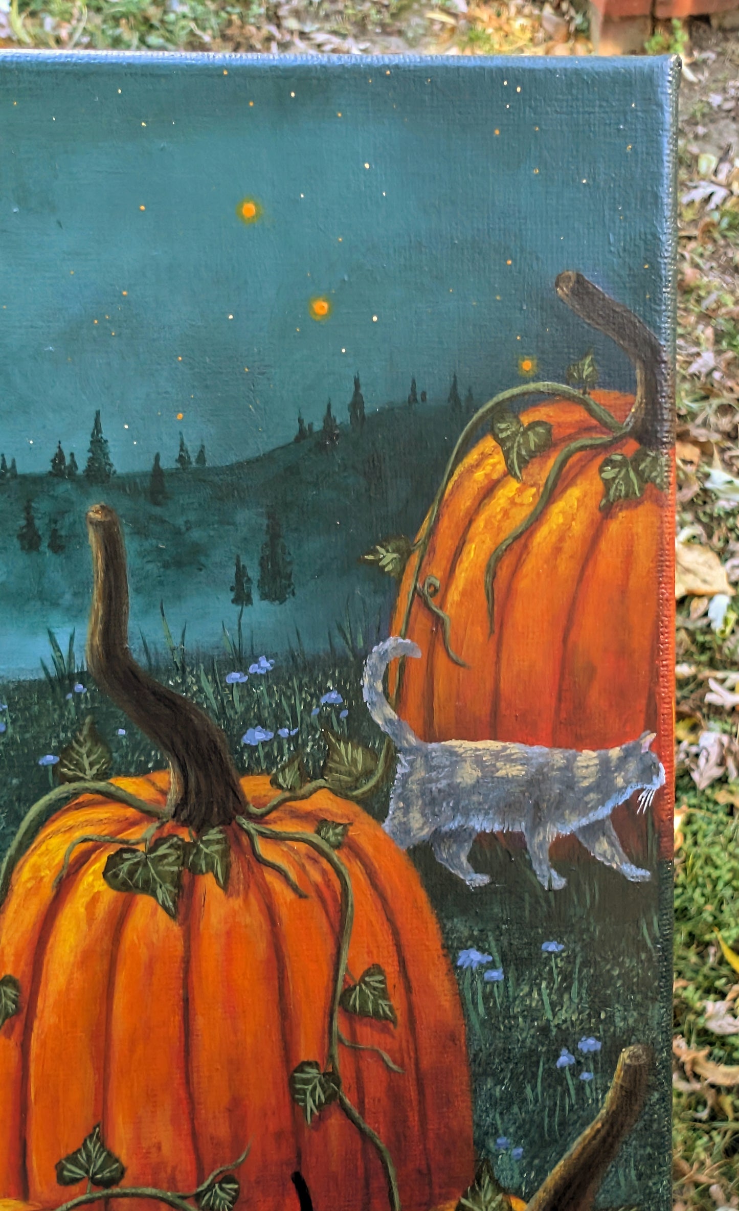 The Pumpkin Patch 12"x12" Painting