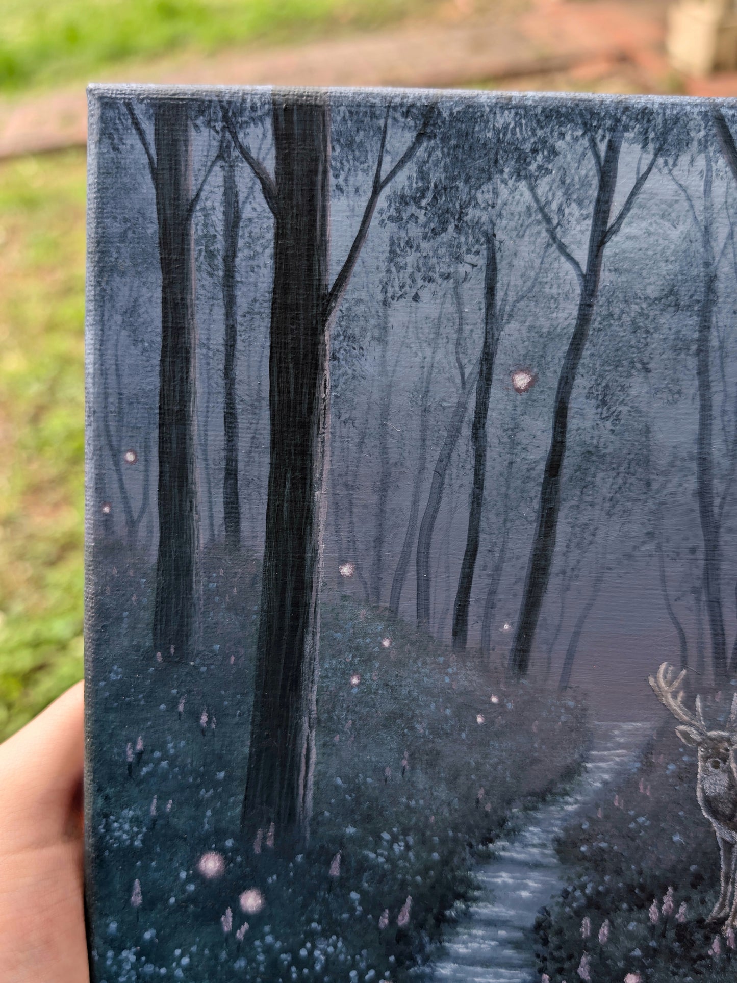 The Lavender Woods 8"x8" Painting
