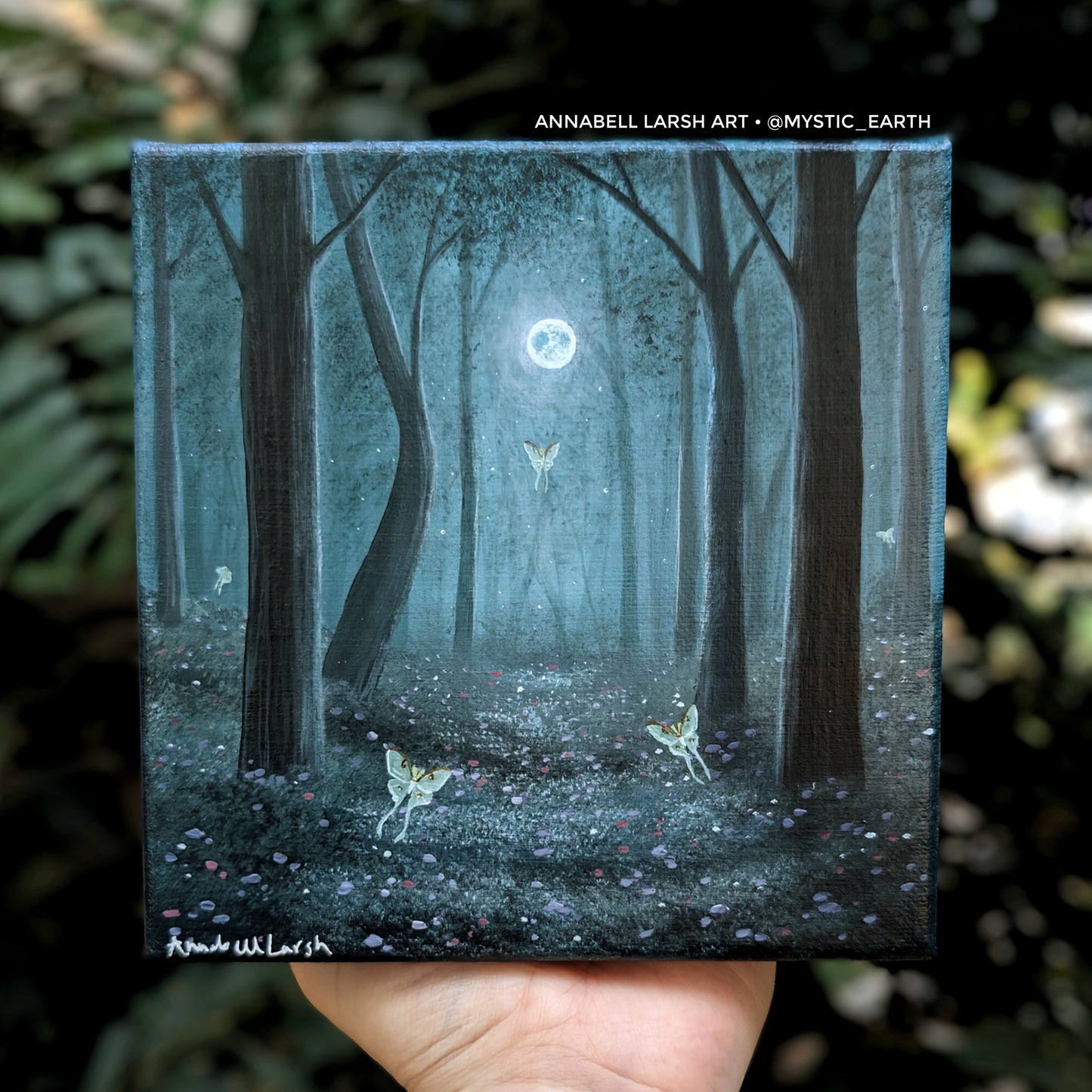 Luna Forest 6"x6" Painting