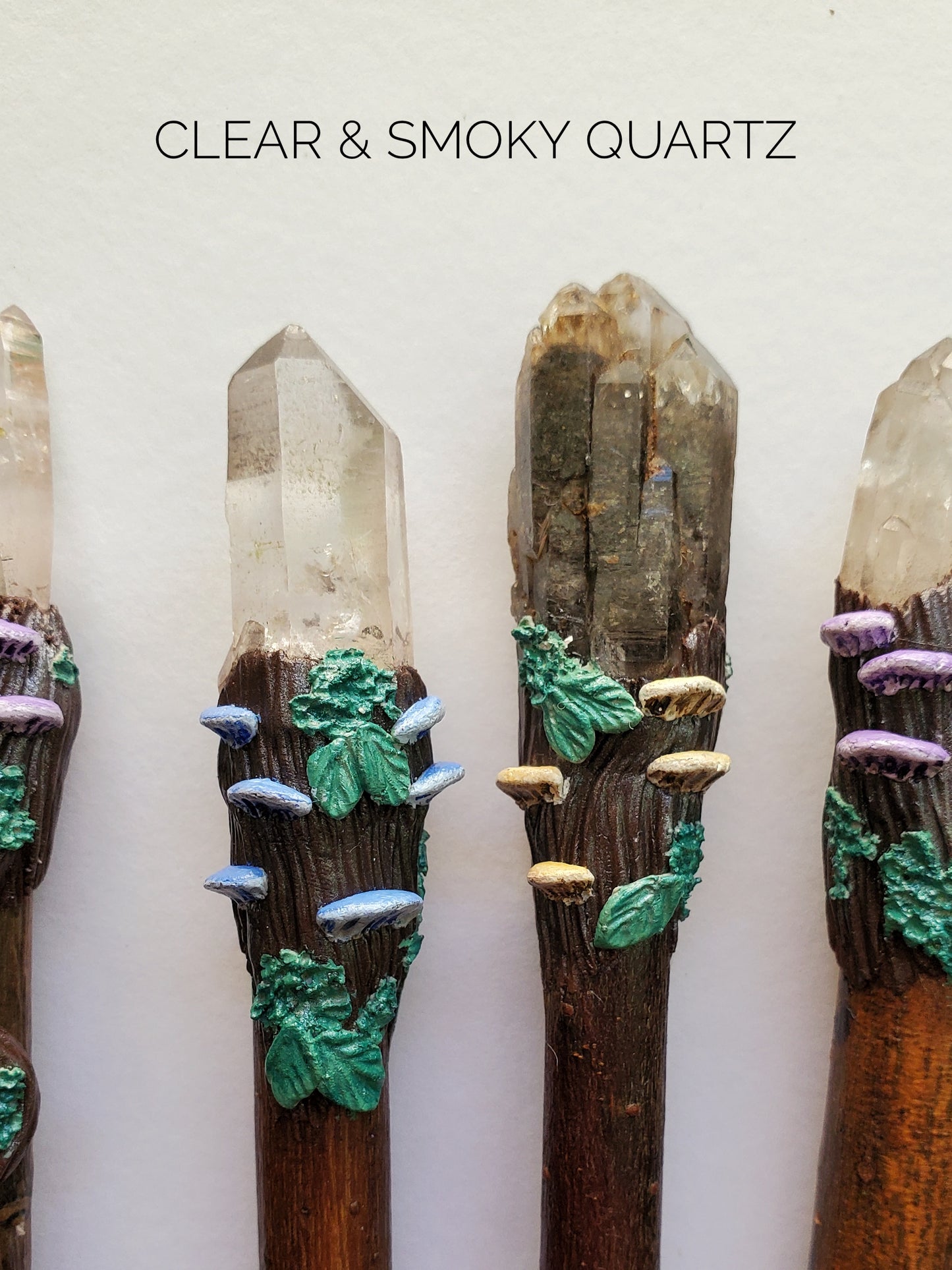 Mushroom Crystal Willow Wood Wands