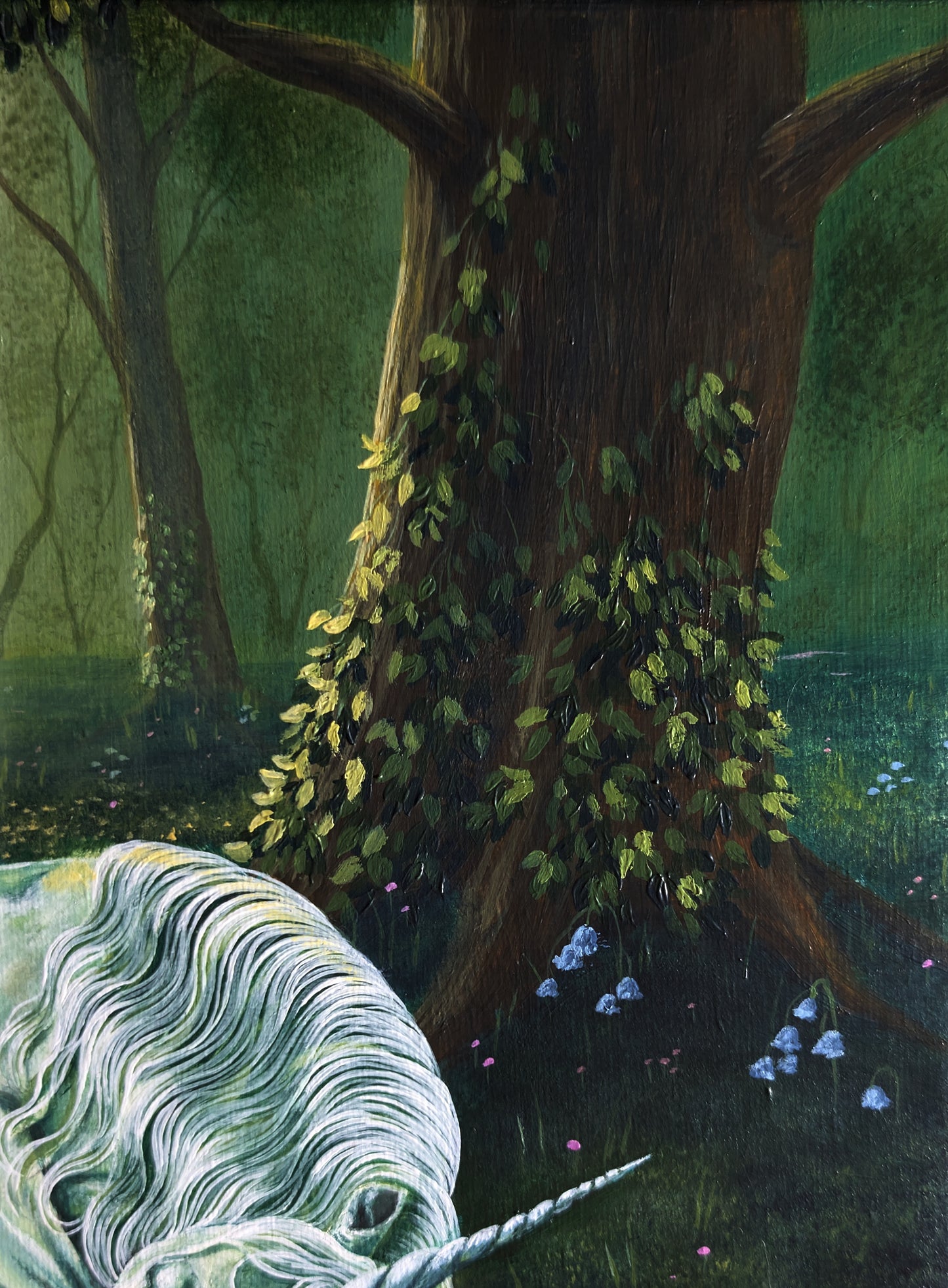 The Unicorns Slumber 11"x14" Painting