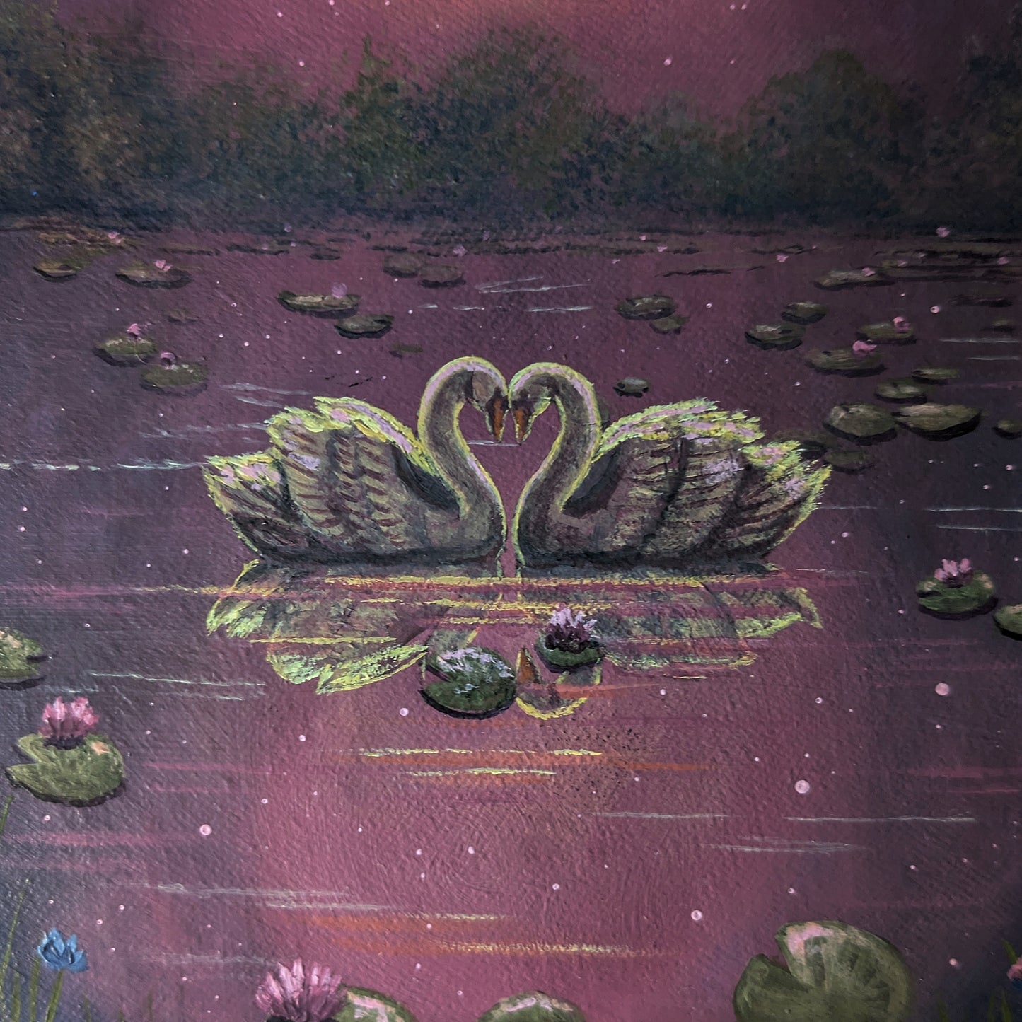 The Swans 9" Painting