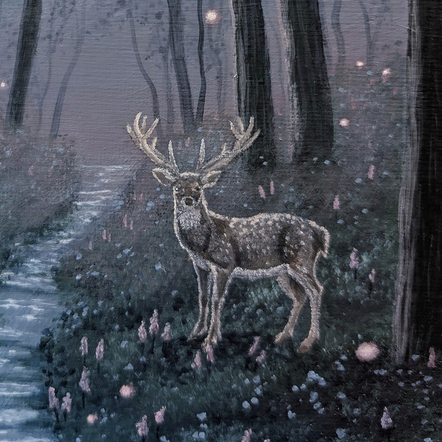 The Lavender Woods 8"x8" Painting