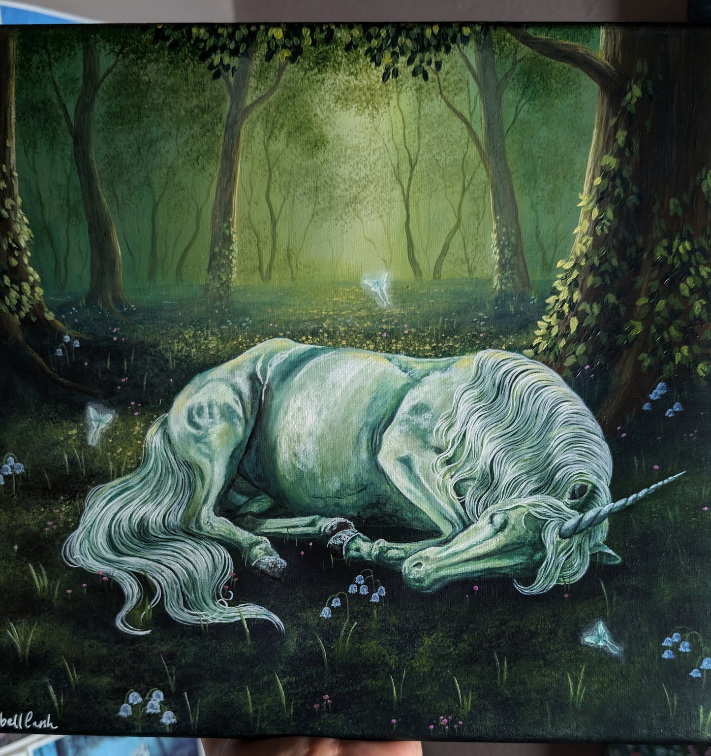 The Unicorns Slumber 11"x14" Painting