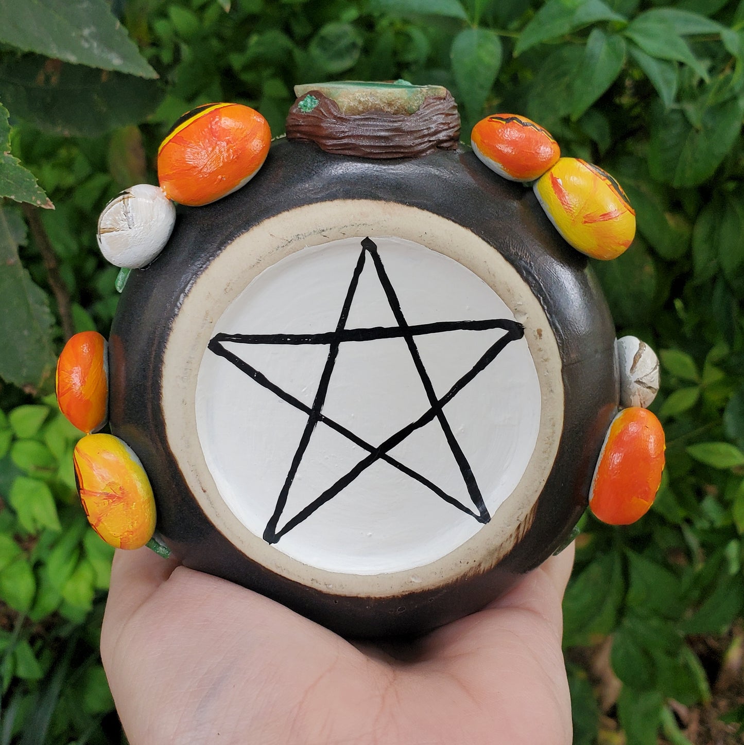 Ghostie Pumpkin Patch Crystal Cauldron