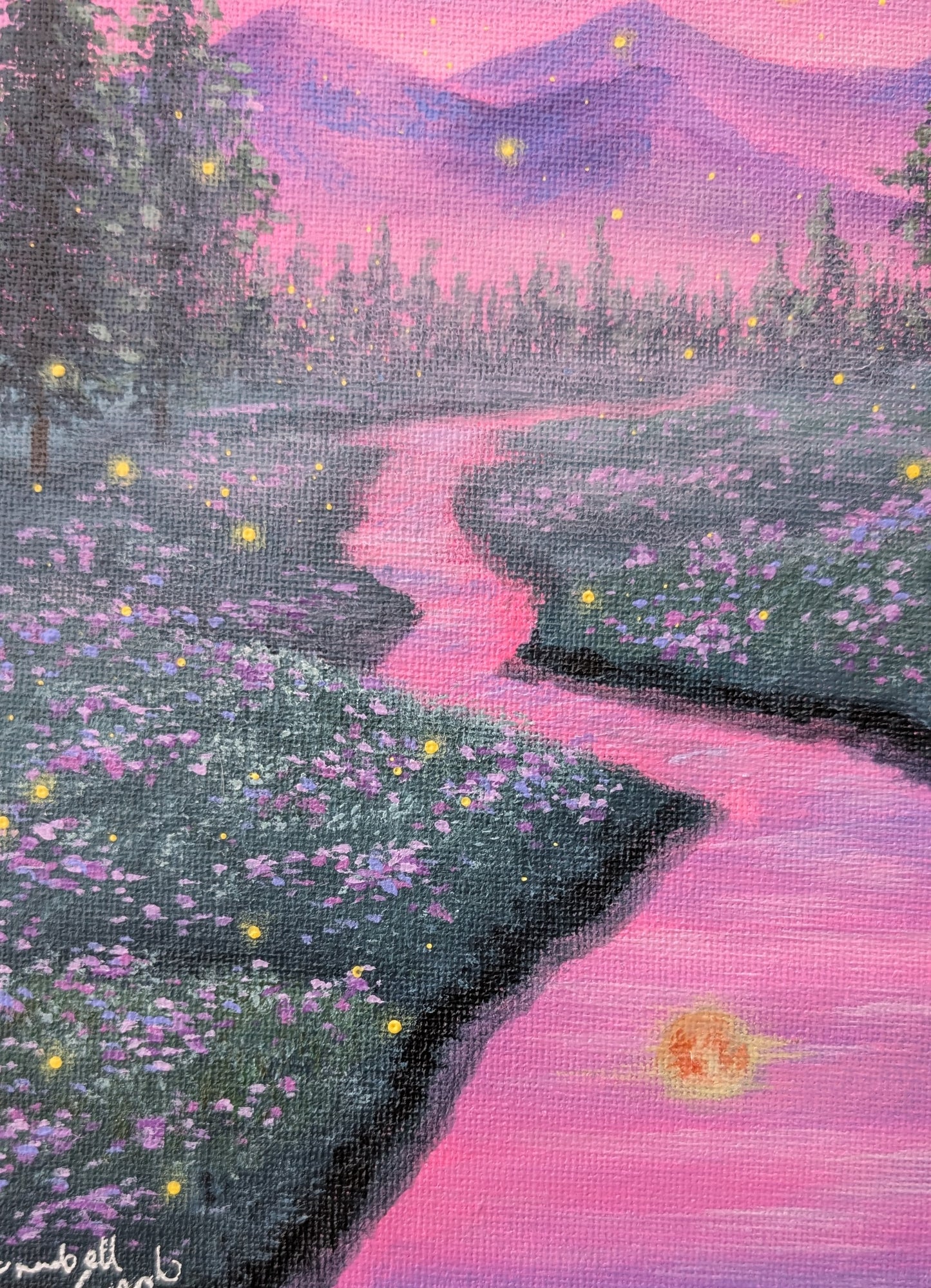 The Pink River Painting (8" x 10")