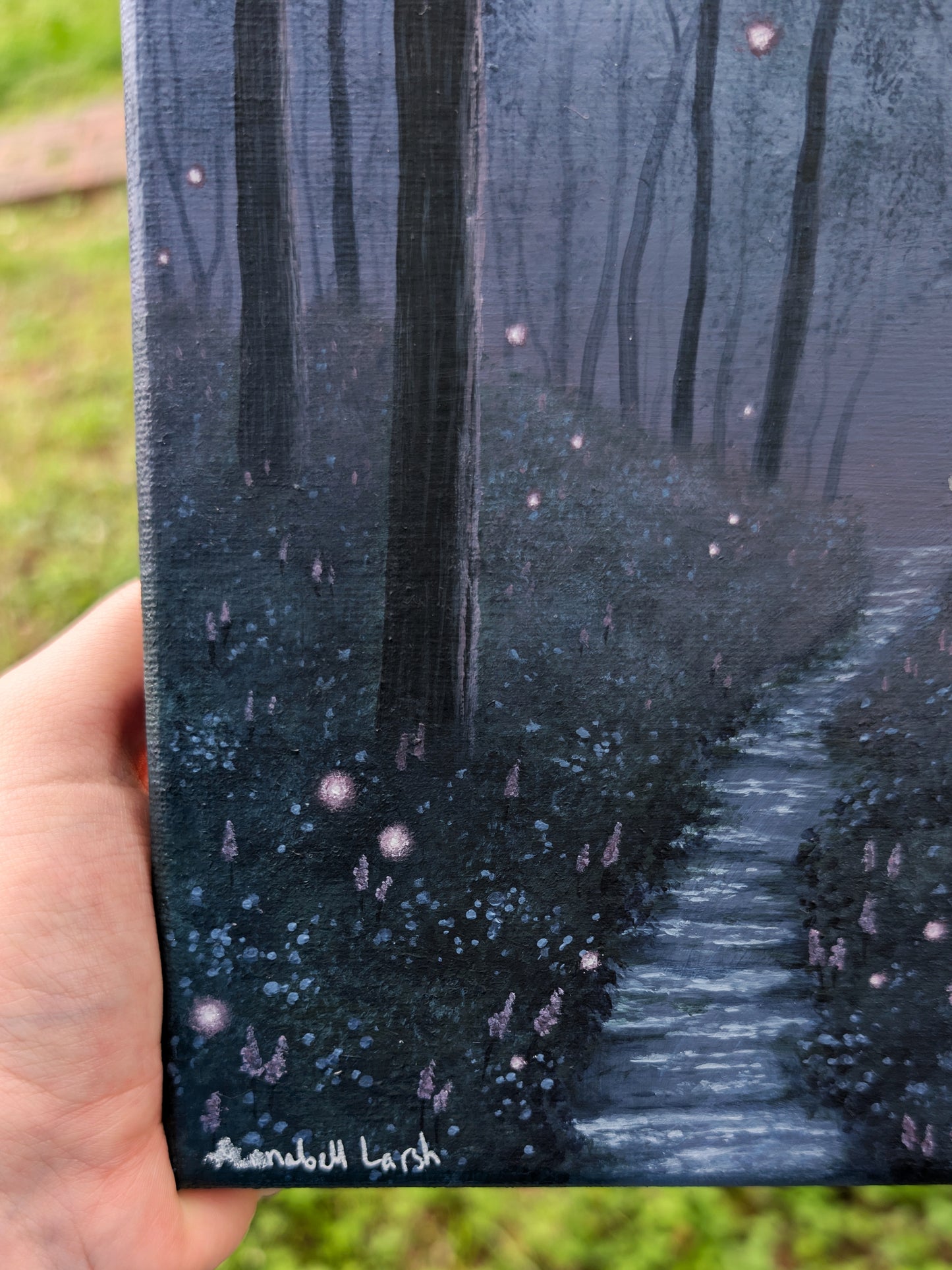 The Lavender Woods 8"x8" Painting