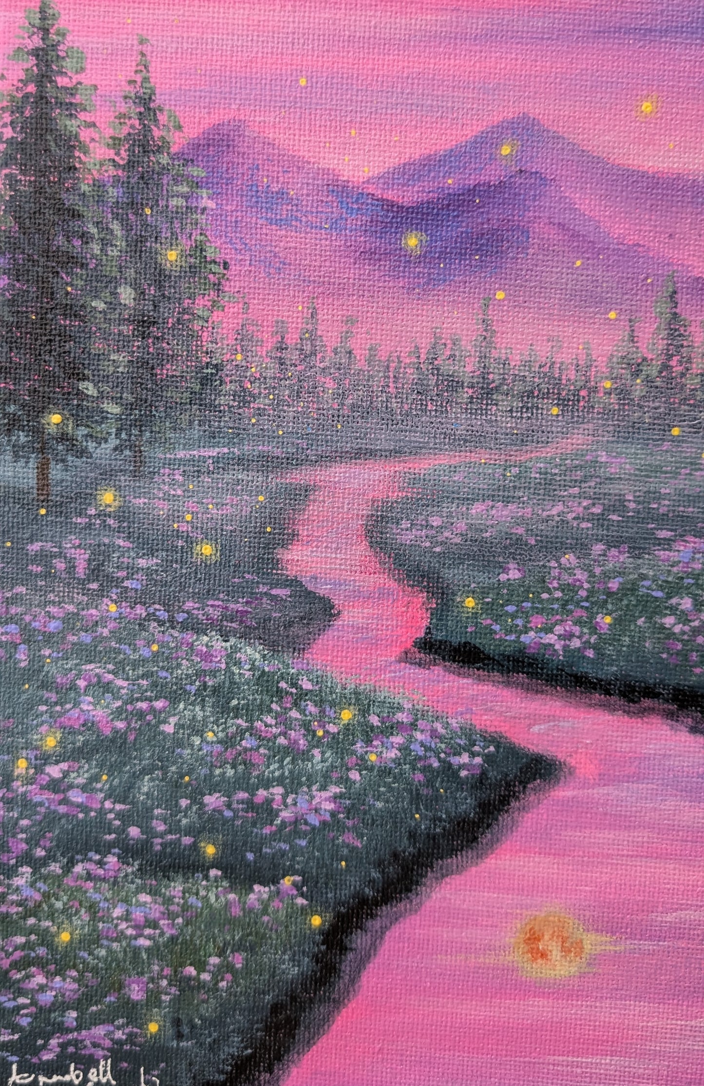 The Pink River Painting (8" x 10")