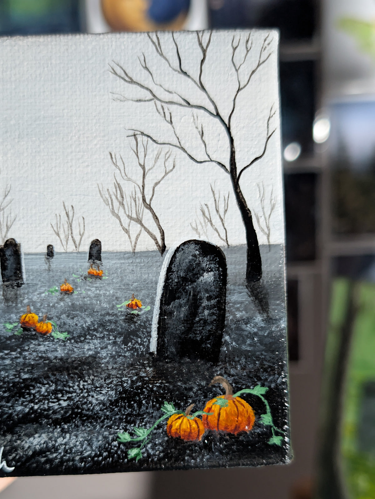 The Gloomy Cemetery 4" Painting 59/50
