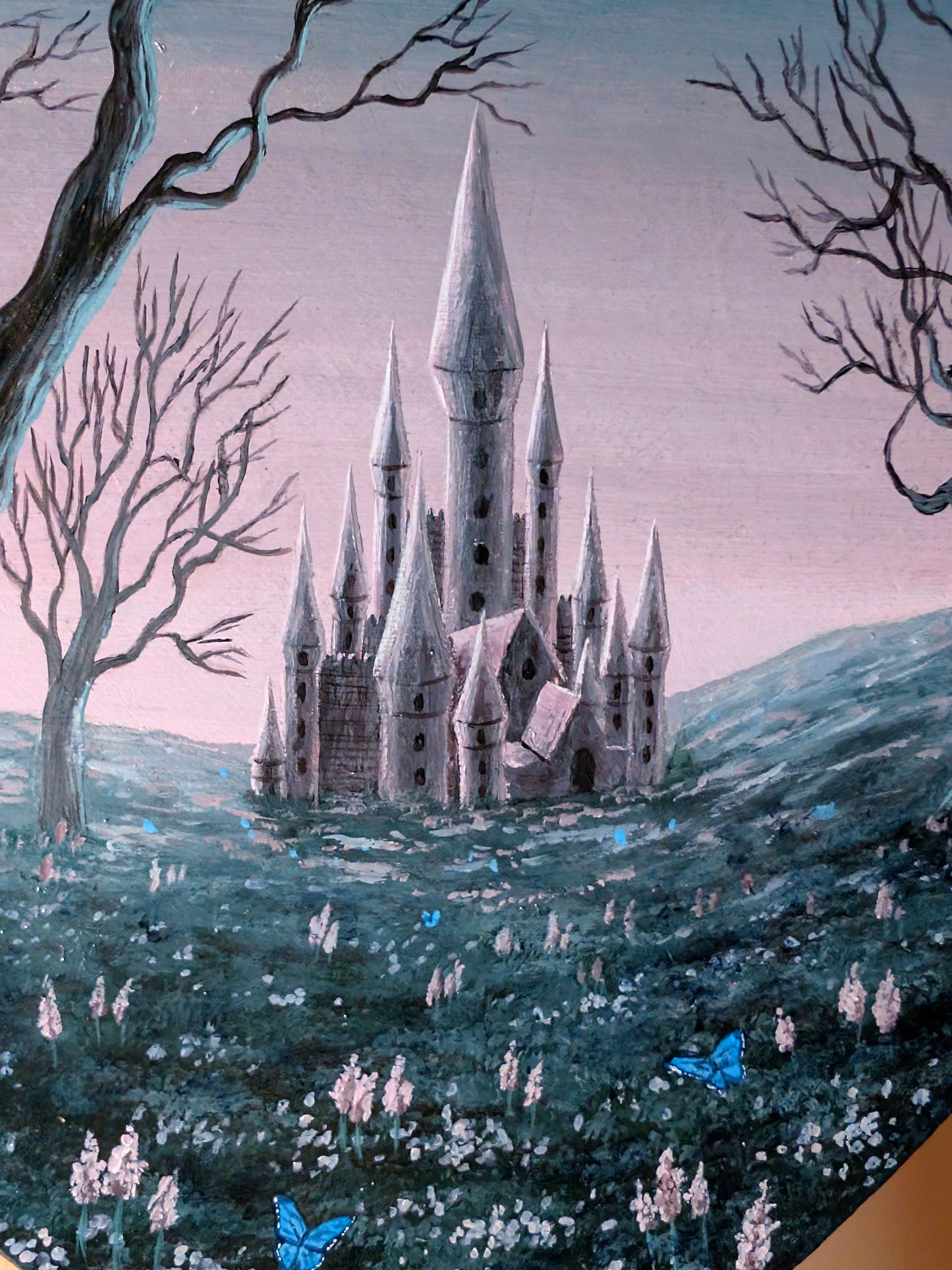 Bleeding Heart Castle 8" Painting
