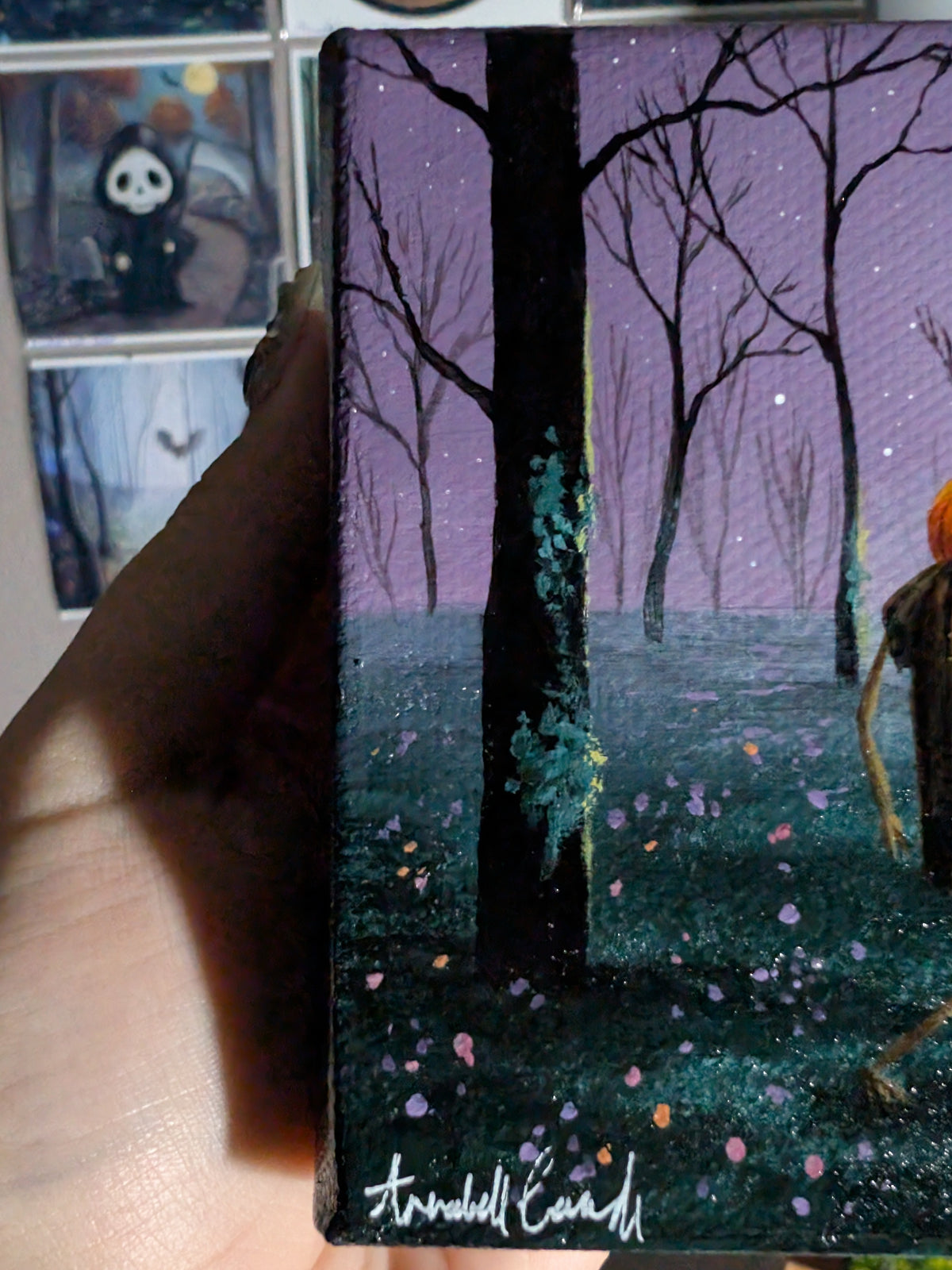 Scarecrow Picnic 4" Painting 58/50
