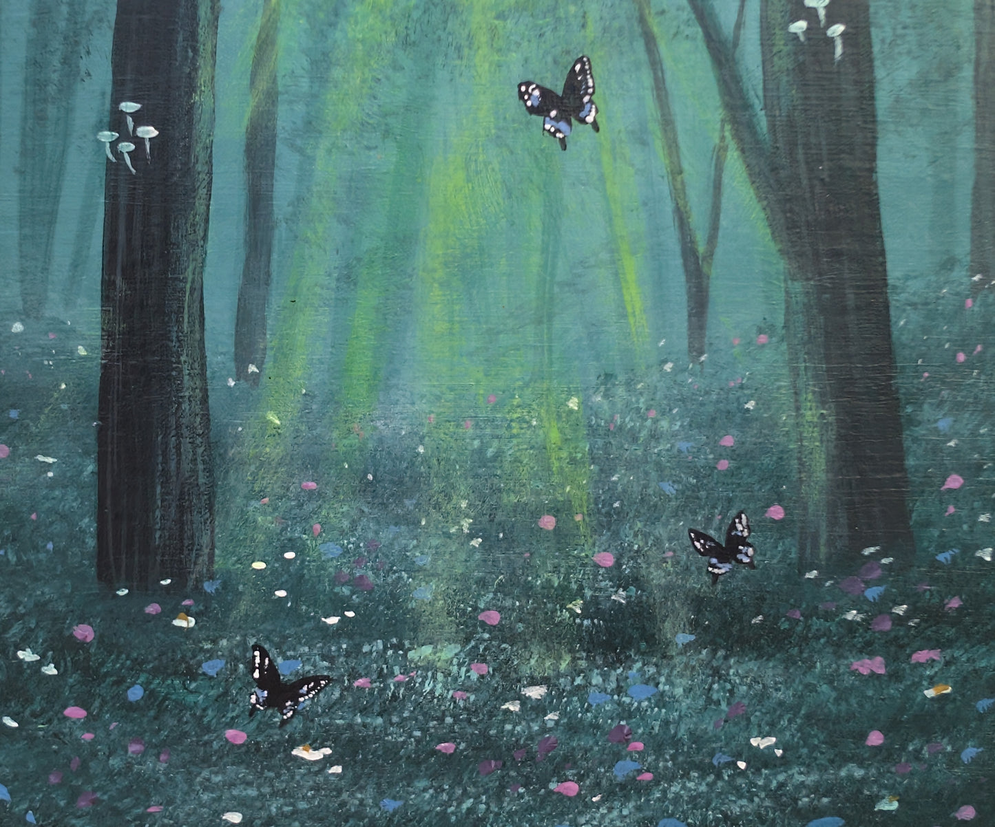 Moonlit Swallowtail 6"x6" Painting