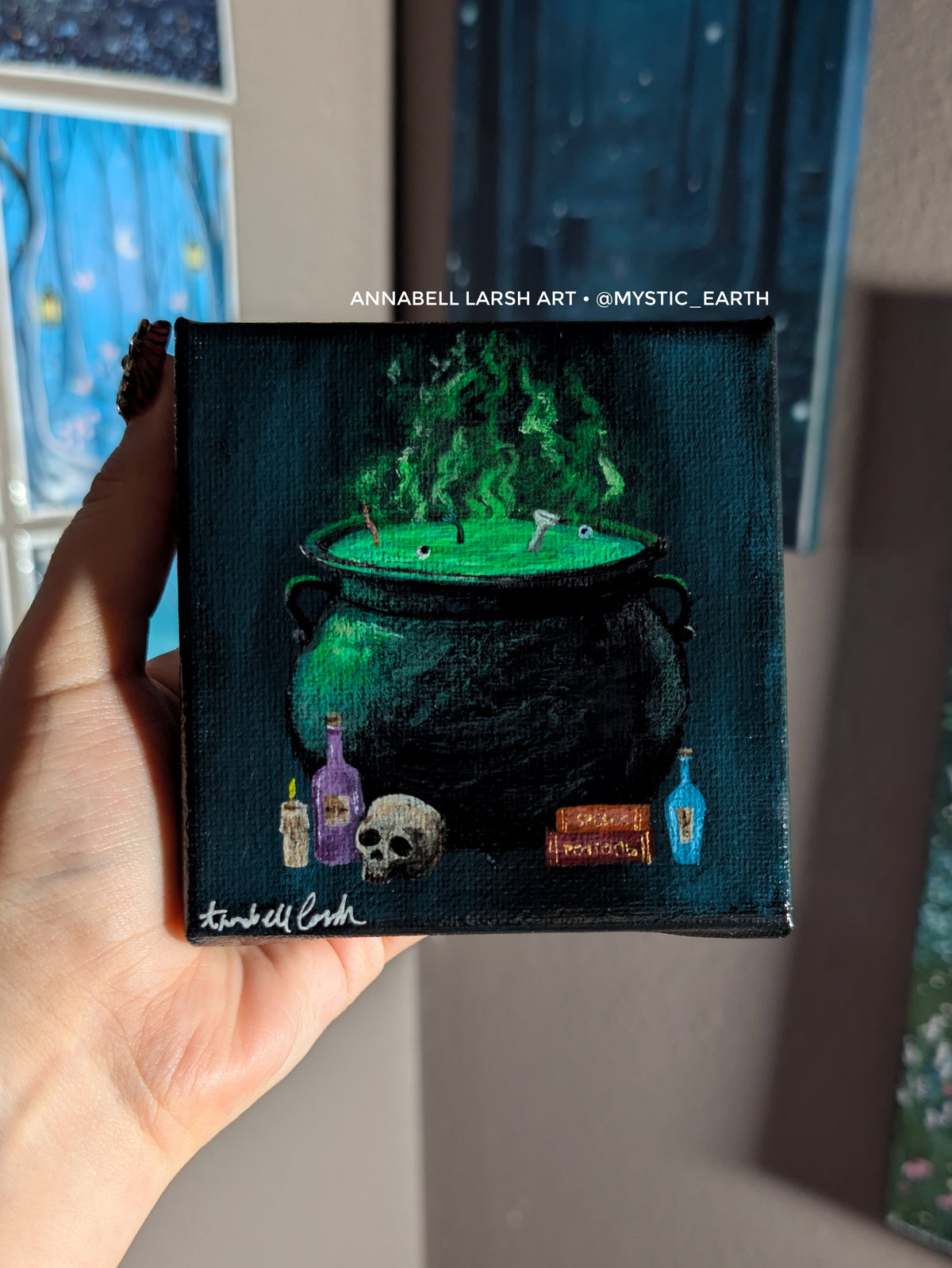 Witches Cauldron 4" Painting 11/50