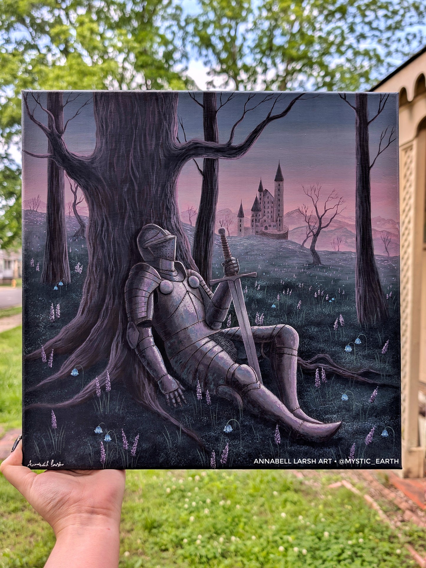 Fallen Knight 14"x14" Painting