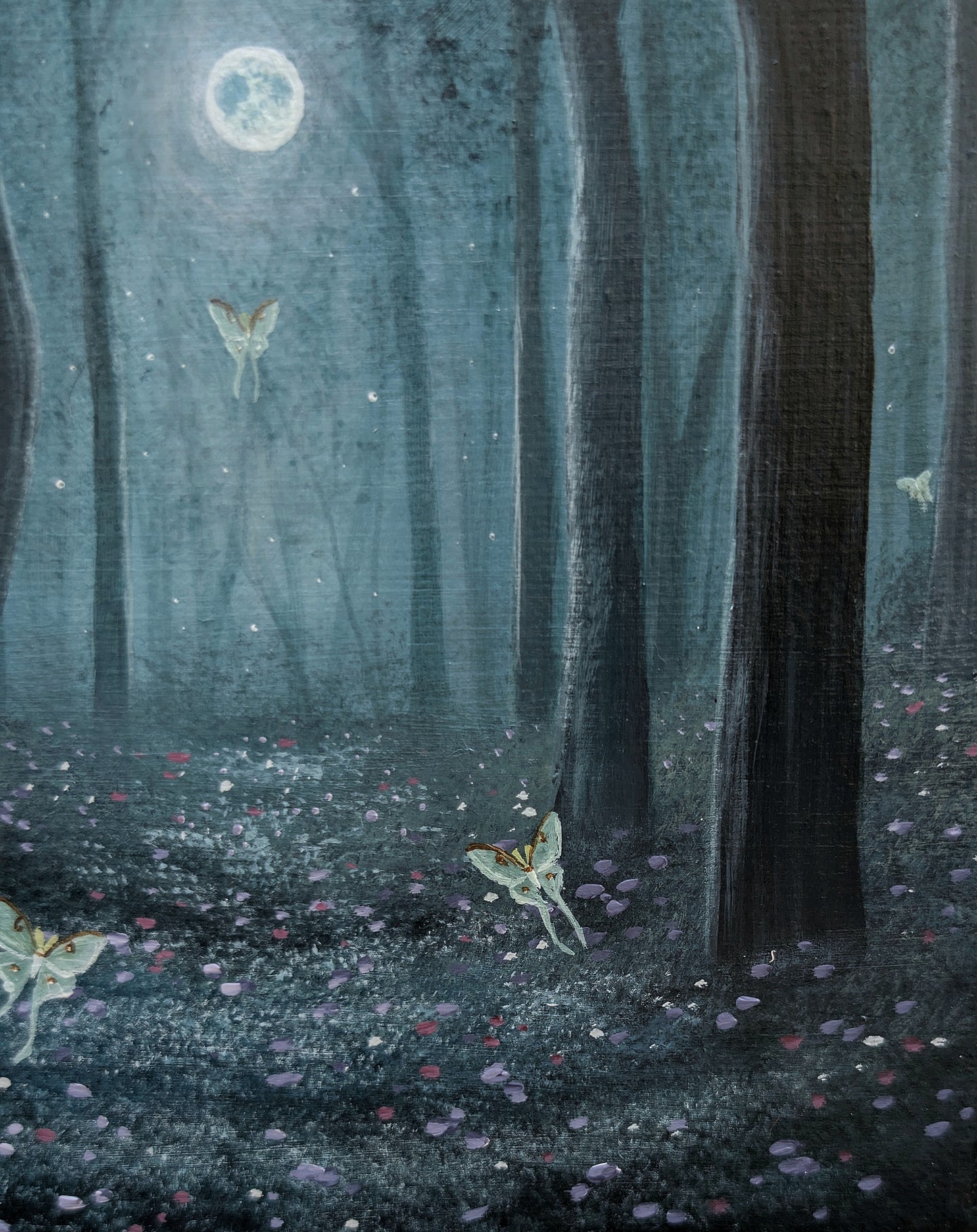 Luna Forest 6"x6" Painting
