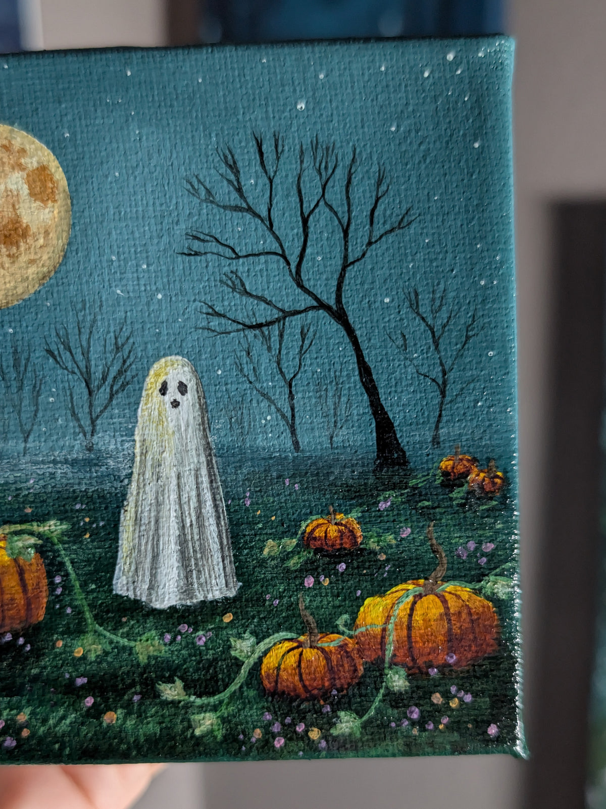 Carl in the Pumpkin Patch 4" Painting 48/50