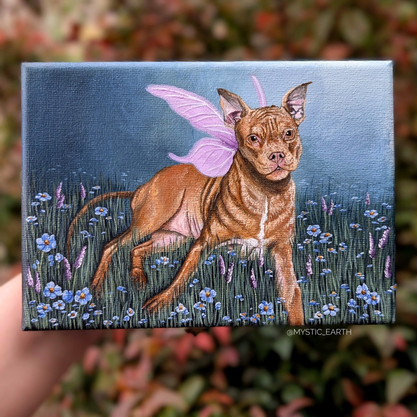 The Pittie Fairy Painting 5"x7"