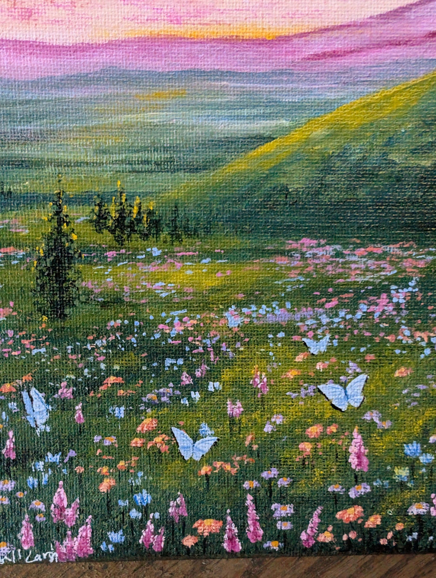 Butterfly Field Painting (8"x10")