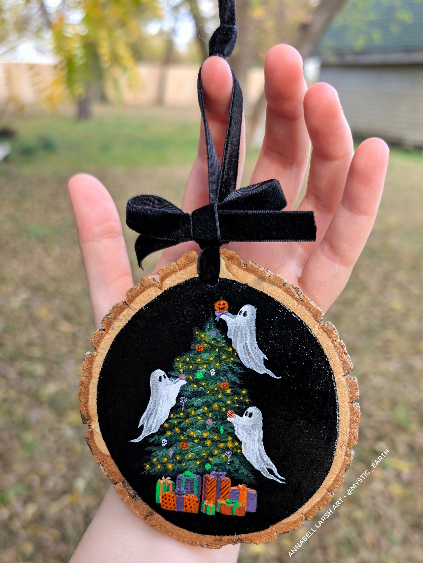 Creepmas Tree Ornament or Wall Art Painting