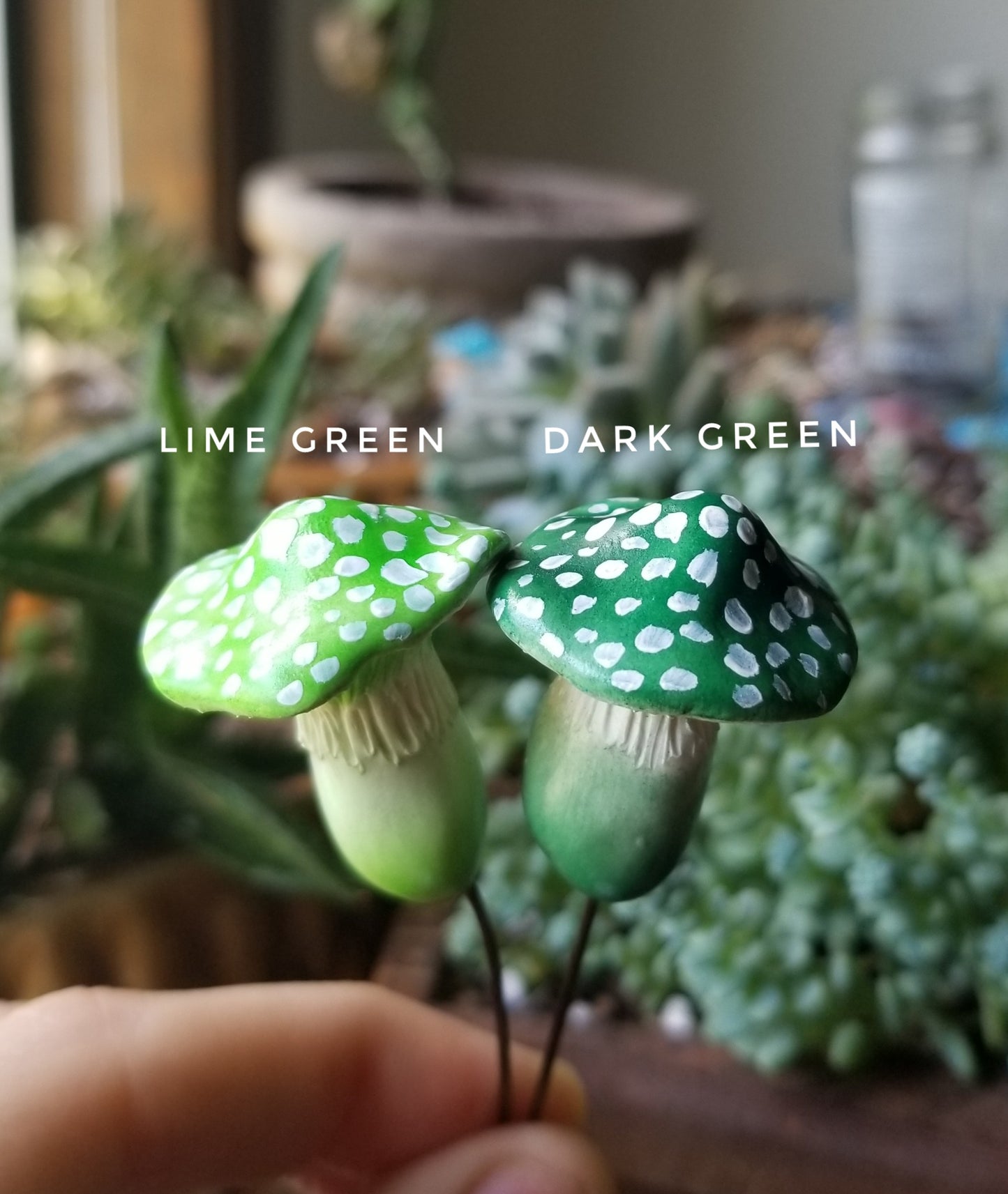 Mini Rainbow Mushroom Fairy Garden Decor - Indoor and Outdoors