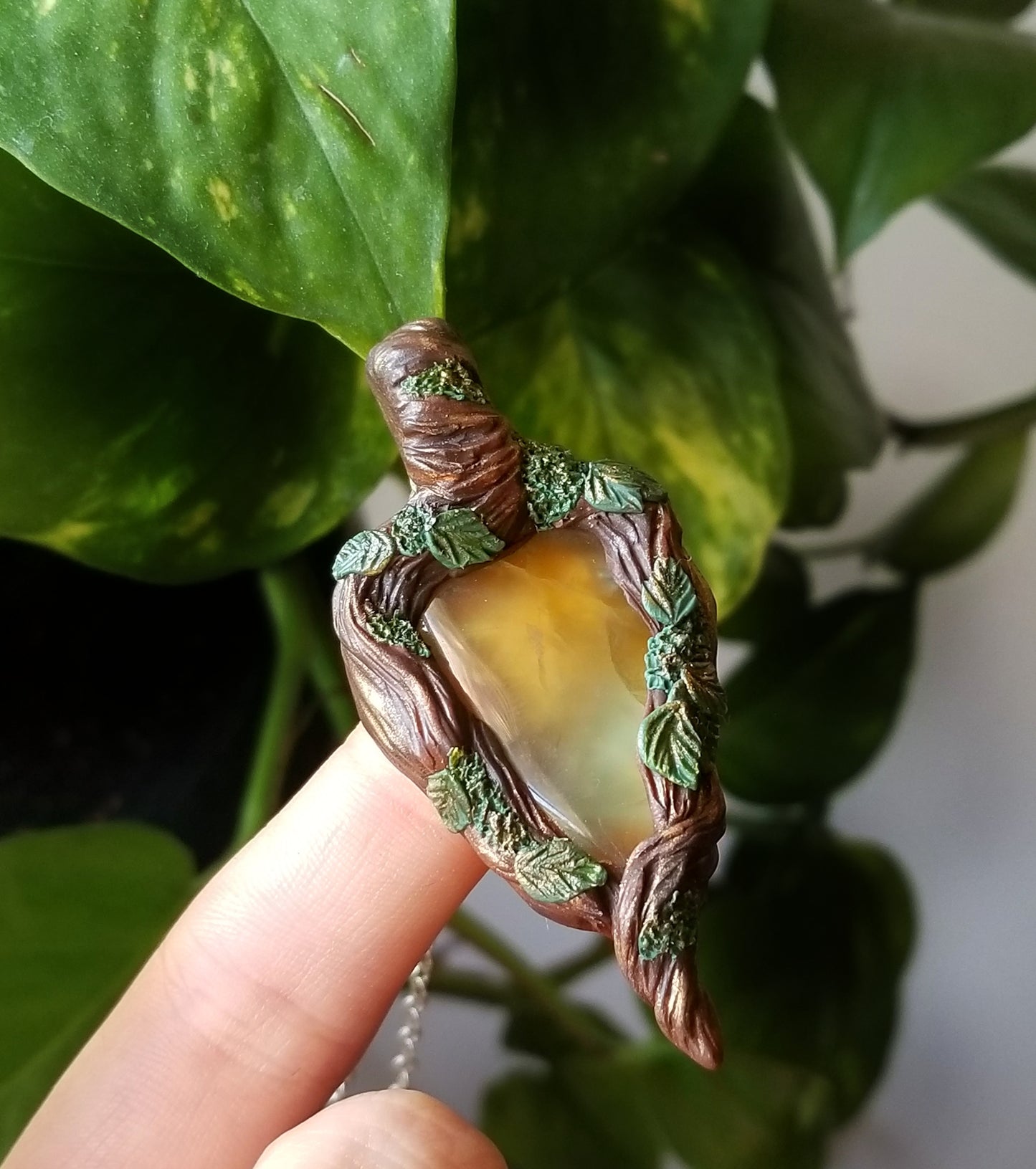 Yellow Prehnite Portal Necklace