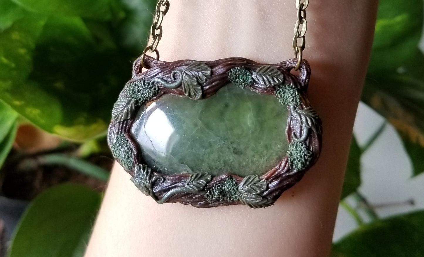 Green Prehnite Portal Necklace