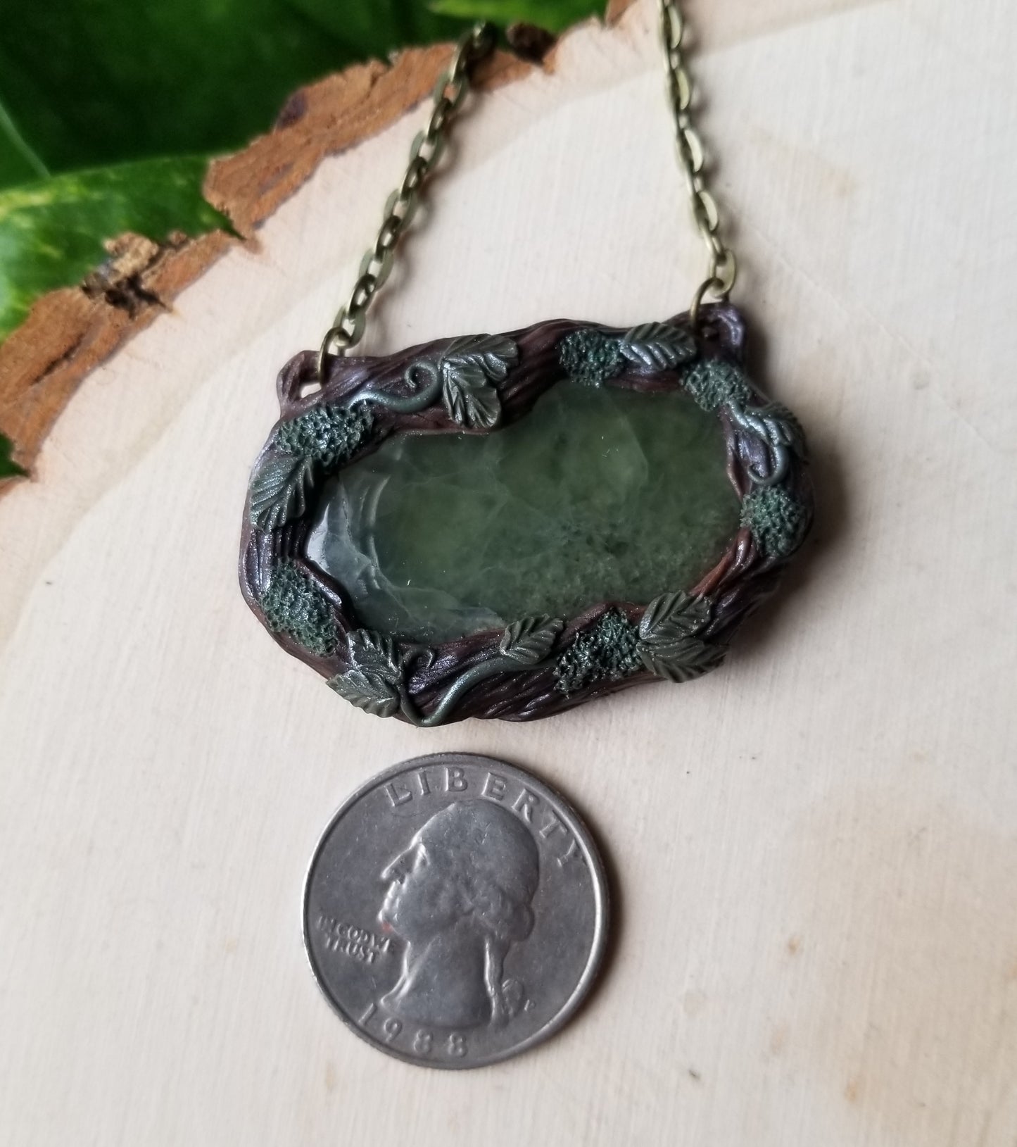 Green Prehnite Portal Necklace