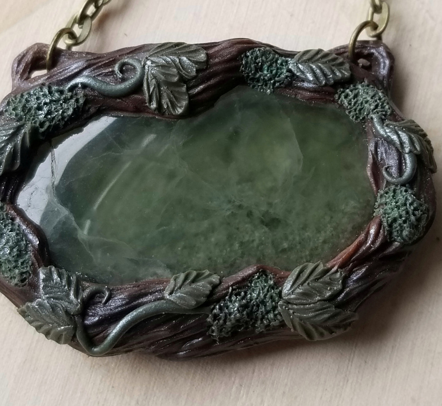 Green Prehnite Portal Necklace