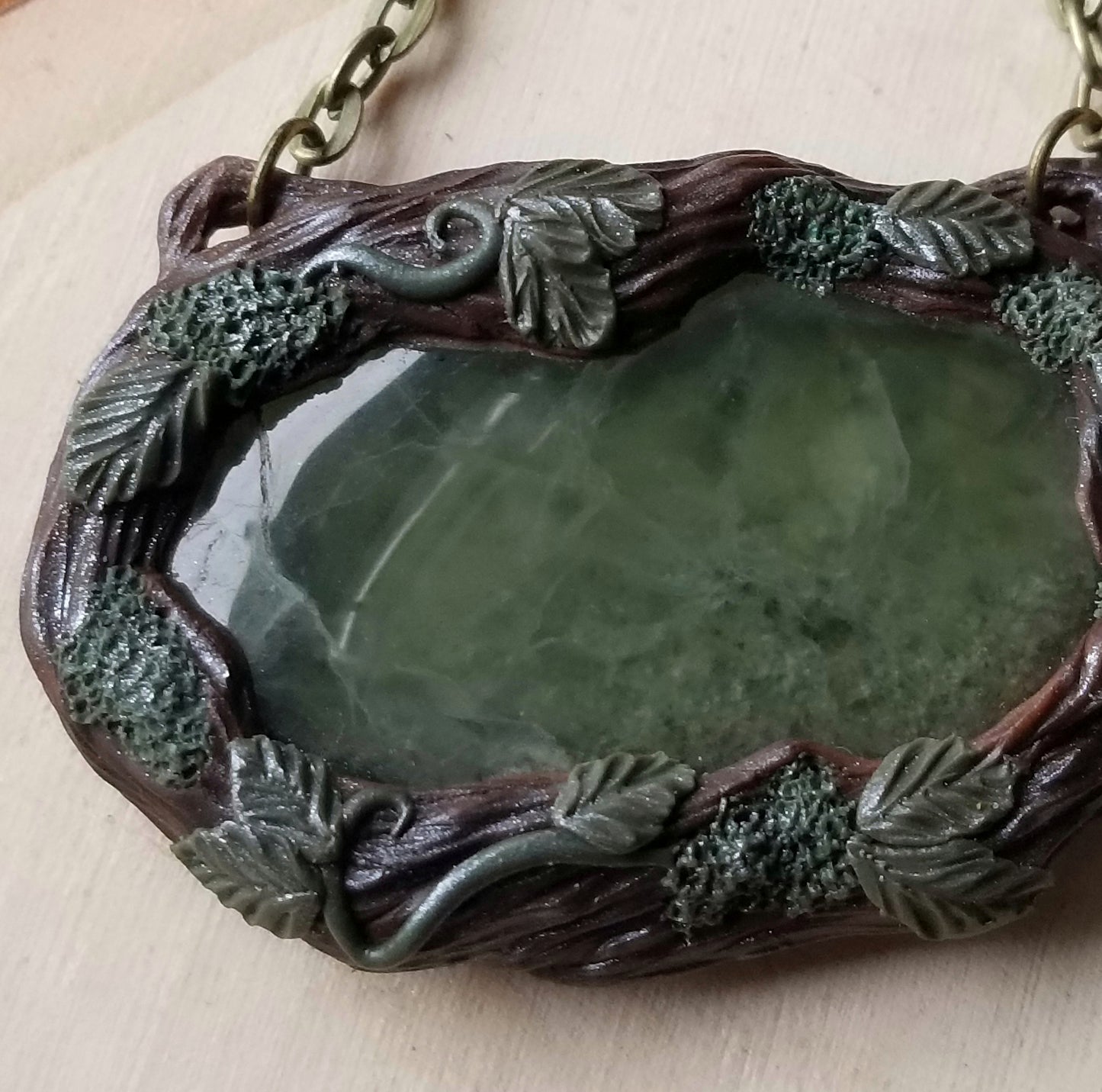 Green Prehnite Portal Necklace