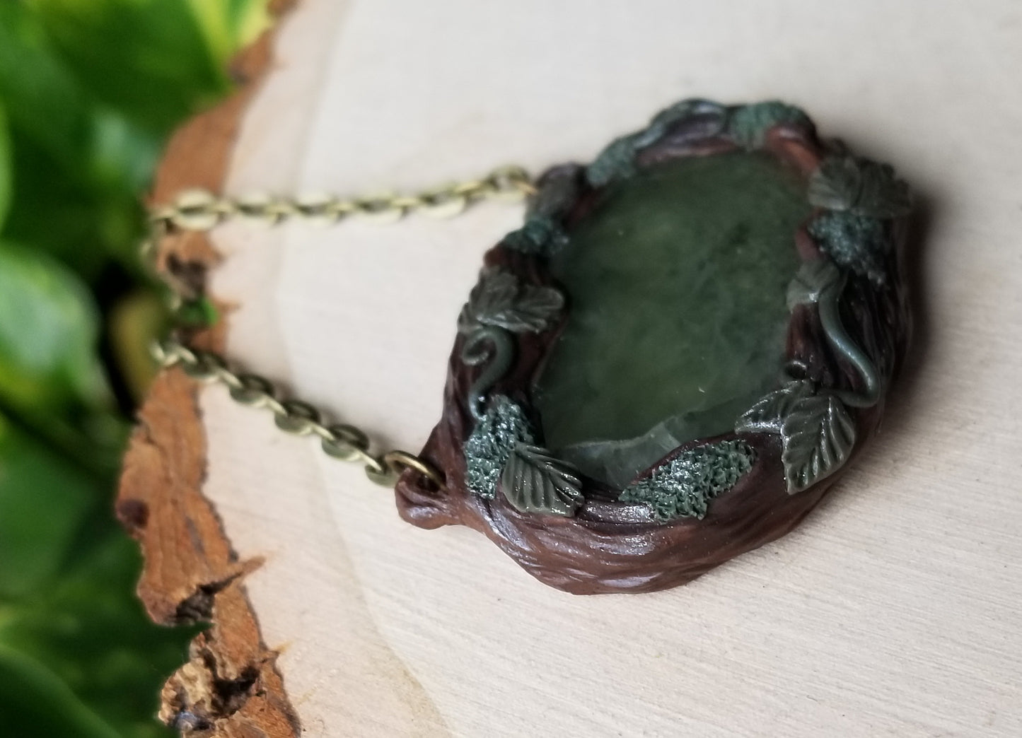 Green Prehnite Portal Necklace