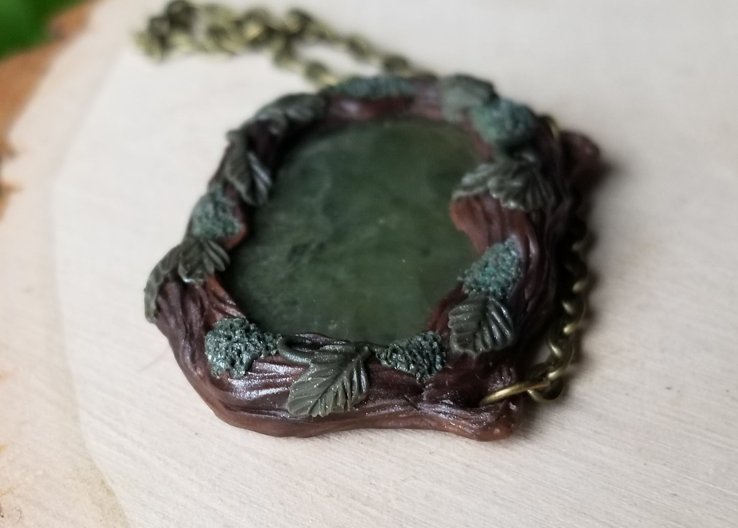 Green Prehnite Portal Necklace