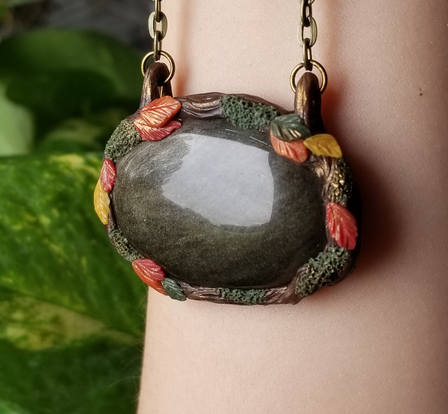 Gold Sheen Obsidian Portal Necklace