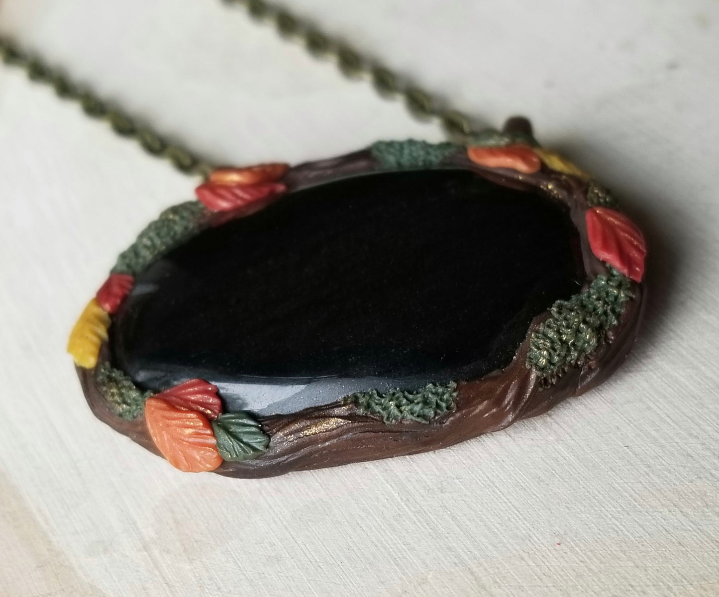 Gold Sheen Obsidian Portal Necklace