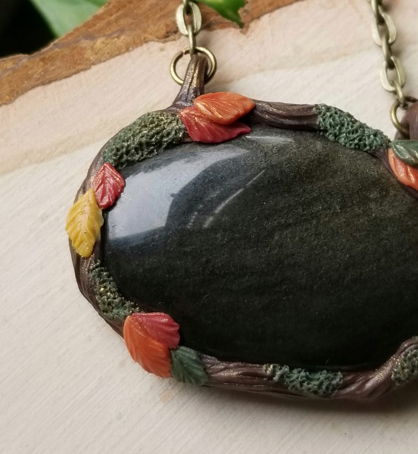 Gold Sheen Obsidian Portal Necklace