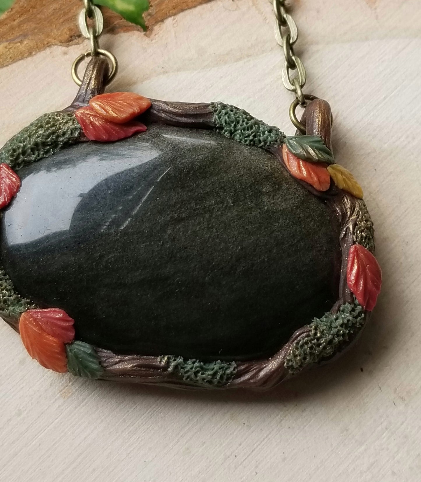 Gold Sheen Obsidian Portal Necklace