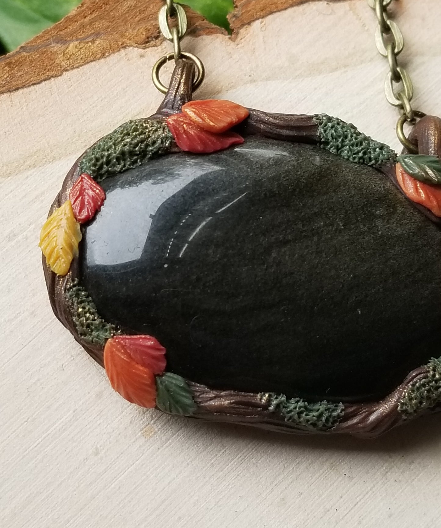 Gold Sheen Obsidian Portal Necklace