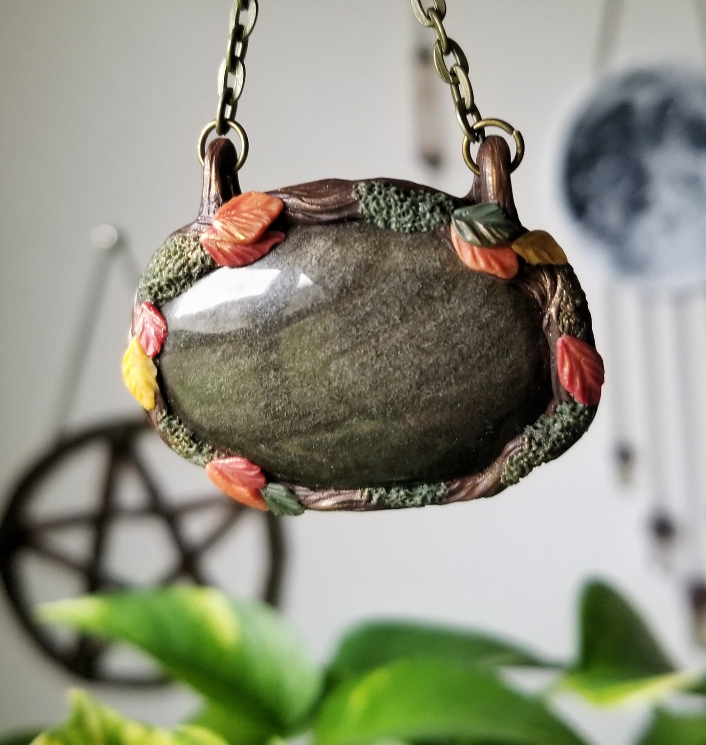 Gold Sheen Obsidian Portal Necklace